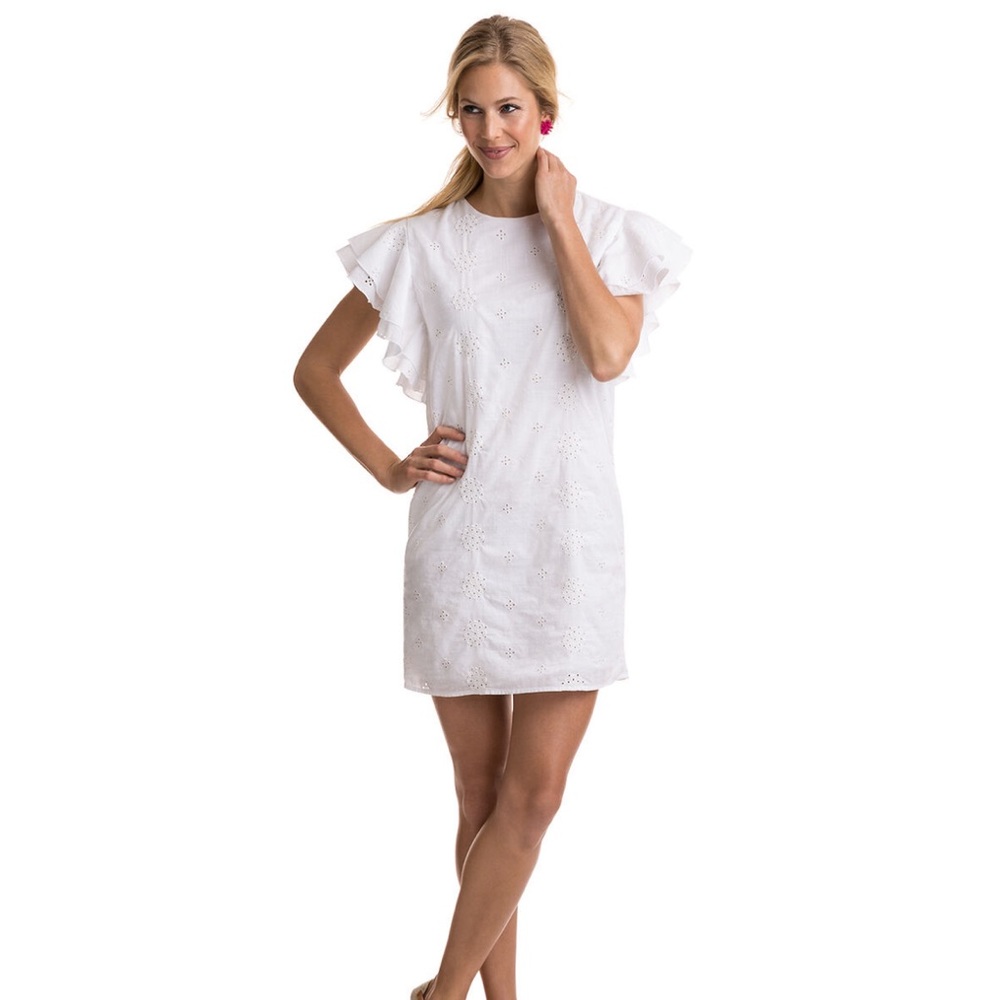 Vineyard vines eyelet flutter sleeve dress